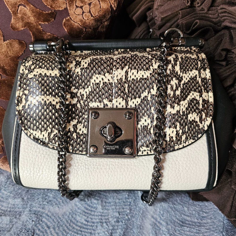 Coach Drifter Crossbody In Snakeskin Crossbody Purse